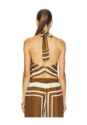 NICHOLAS Skye Top in Brown. Size XS. Also in M, L, XL.