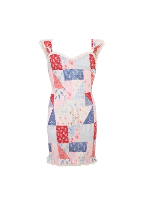 LoveShackFancy Tween Mini Solier Dress in Blue. Size 7. Also in 8, 9, 10, 12, 14.