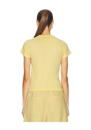 PISTOLA Ryn Shrunken Raglan Tee in Yellow. Size XS. Also in S, M, L, XL.