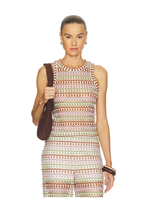Veronica Beard Rhett Tank in Lavender,Green. Size XS. Also in S, M, L.