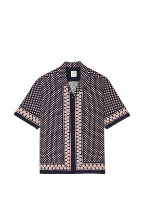 SANDRO heart motif flowing shirt - Blue