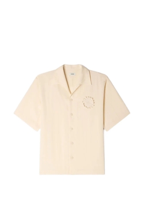 SANDRO loose-fit floral crochet shirt - Neutrals