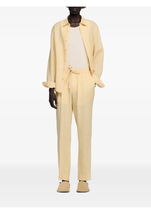 SANDRO elasticated linen trousers - Neutrals