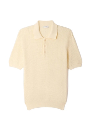 SANDRO waffle-texture cotton polo - Neutrals