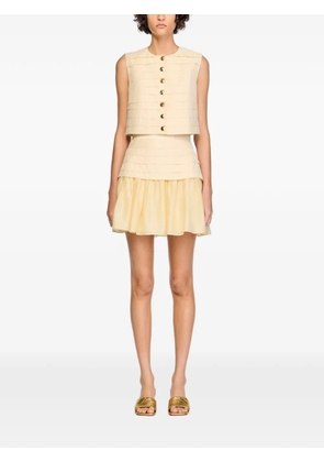 SANDRO mini pleated skirt - Neutrals