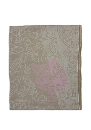 Vivienne Westwood Orb-pattern scarf - Neutrals