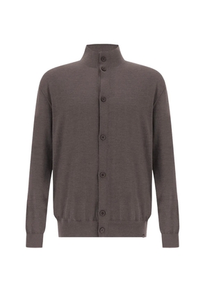 Paul & Shark high-neck button-up cardigan - Brown