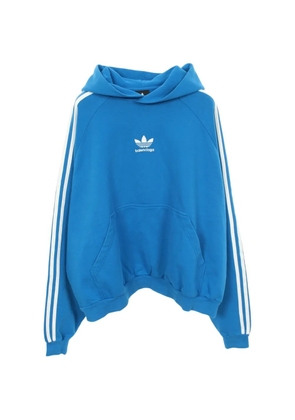 Balenciaga Pre-Owned 2010s logo-embroidered hoodie - Blue