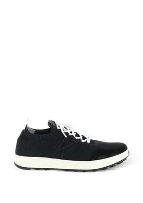 Kiton suede-trim slip-on sneakers - Black