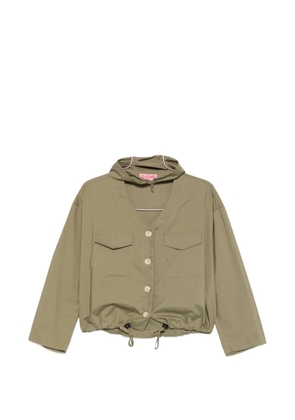 CARLA G. Soti drawstring-hem flap-pocket shirt - Green