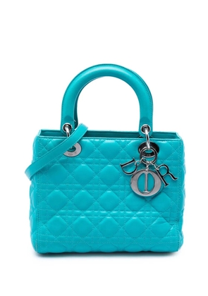 Christian Dior Pre-Owned 2014 Medium Lambskin Cannage Lady Dior satchel - Blue