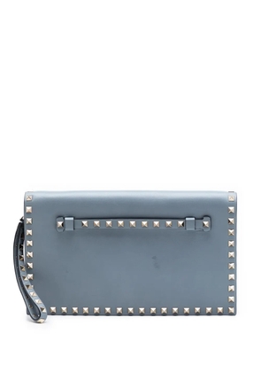 Valentino Garavani Pre-Owned 2000-2017 Nappa Rockstud Wristlet clutch bag - Grey