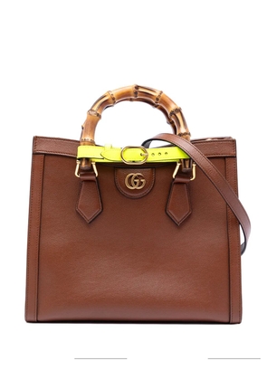 Gucci Pre-Owned 2016-2026 Medium Leather Bamboo Diana satchel - Brown
