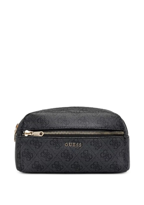 GUESS USA logo-print zip-around make-up bag - Black