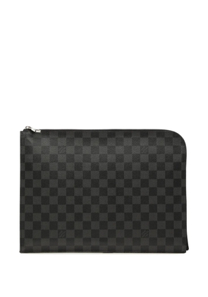 Louis Vuitton Pre-Owned 2017 Damier Graphite Pochette Jour GM clutch bag - Black