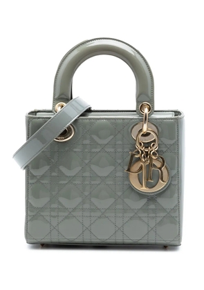 Christian Dior Pre-Owned 2019 Small Patent Cannage Lady Dior satchel - Grey