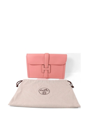 Hermès Pre-Owned Jige Elan leather clutch bag - Pink