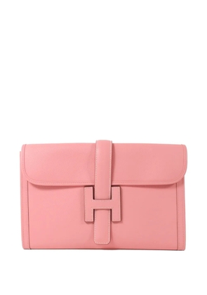 Hermès Pre-Owned Jige Elan leather clutch bag - Pink