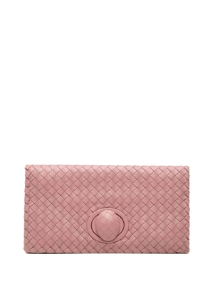 Bottega Veneta Pre-Owned 2012-2026 Nappa Intrecciato Turn Lock clutch bag - Pink