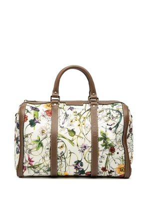 Gucci Pre-Owned 2000-2015 Medium Canvas Flora Joy Boston Bag satchel - White