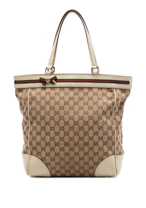 Gucci Pre-Owned 2016-2026 GG Canvas Web Mayfair tote bag - White