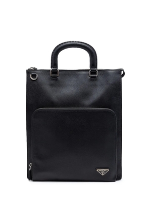 Prada Pre-Owned 2013-2026 Saffiano Lux Front Pocket Convertible Tote satchel - Black