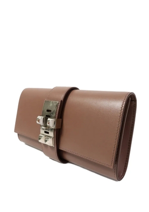 Hermès Pre-Owned 23 Medor calfskin clutch bag - Brown