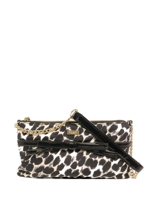 Kate Spade leopard-print bow shoulder bag - Black