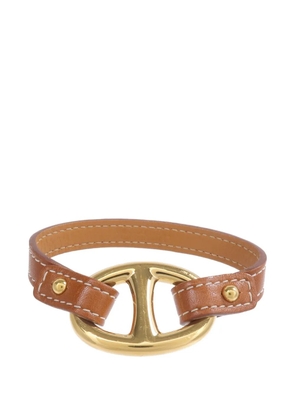 Hermès Pre-Owned Granville leather bracelet - Gold