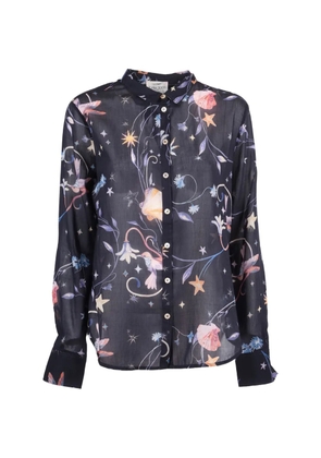 Forte Forte Deliverance floral-print voile shirt - Blue