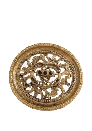 CHANEL Pre-Owned CC filigree brooch - Gold