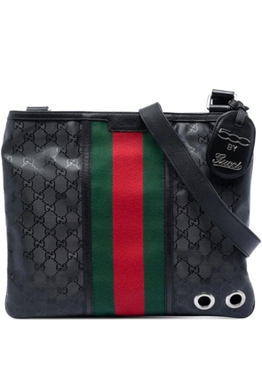 Gucci Pre-Owned 2016-2026 Fiat 500 Medium GG Imprime Web Messenger Bag crossbody bag - Black