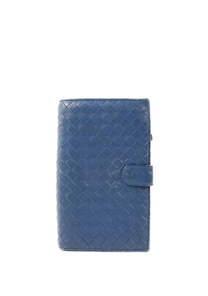 Bottega Veneta Pre-Owned Intrecciato bi-fold lambskin wallet - Blue