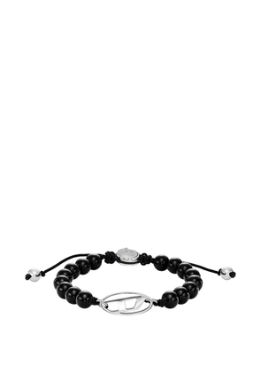 Diesel D logo beaded bracelet - Silver