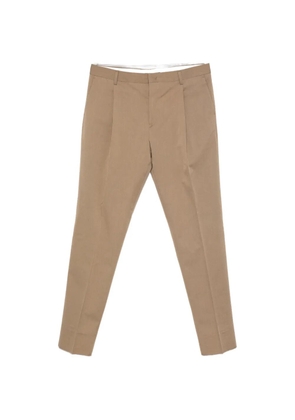 Brian Dales pleated belt-loop trousers - Brown