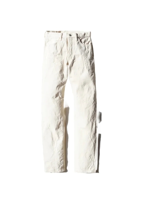 Samurai Jeans logo-patch straight-leg jeans - Neutrals
