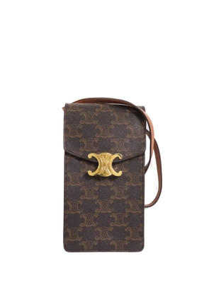 Celine Pre-Owned Triomphe canvas phone pouch - Brown