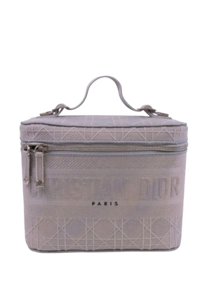 Christian Dior Pre-Owned Cannage embroidered vanity case - Grey