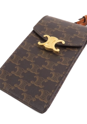 Celine Pre-Owned Triomphe canvas phone pouch - Brown