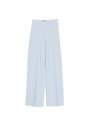 Bruno Manetti high-waisted pintuck-detail trousers - Blue
