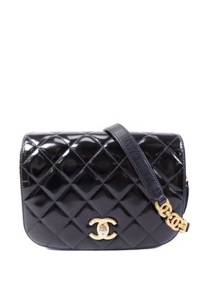 CHANEL Pre-Owned mini CC turn-lock quilted shoulder bag - Black