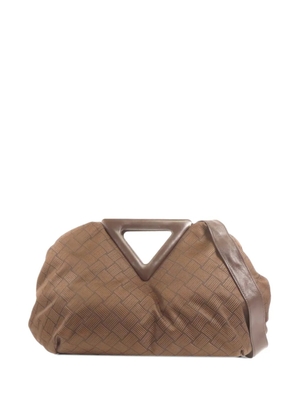 Bottega Veneta Pre-Owned Point Triangle shoulder bag - Brown
