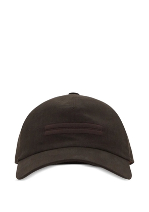 Zegna logo-embroidered cap - Brown