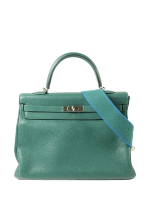 Hermès Pre-Owned 35 Kelly calfskin tote bag - Green