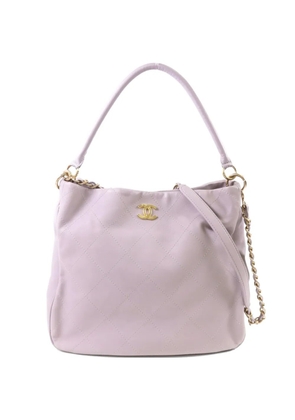 CHANEL Pre-Owned CC diamond-quilted shoulder bag - Purple