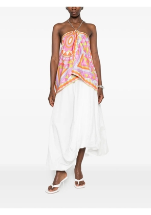 PUCCI geometric-print chain-link halterneck top - Orange