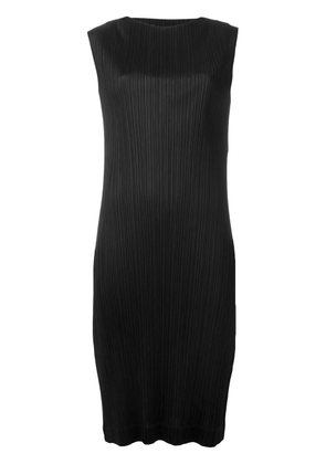 Pleats Please Issey Miyake pleated sheath dress - Black