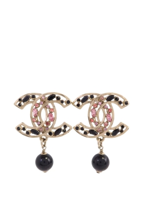 CHANEL Pre-Owned CC drop earrings - Gold