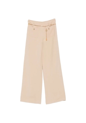 Maje chain-belt flared trousers - Neutrals