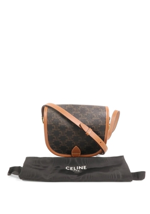 Celine Pre-Owned Folco Triomphe canvas shoulder bag - Brown